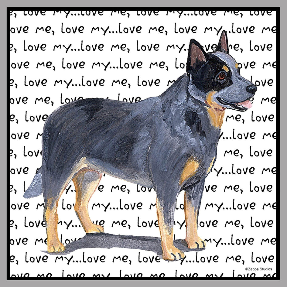 Australian Cattle Dog Love Text - Women's V-Neck T-Shirt