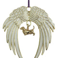 Basset Hound Gold Plated Holiday Angel Wing Ornament