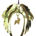 Bichon Frise Gold Plated Holiday Angel Wing Ornament