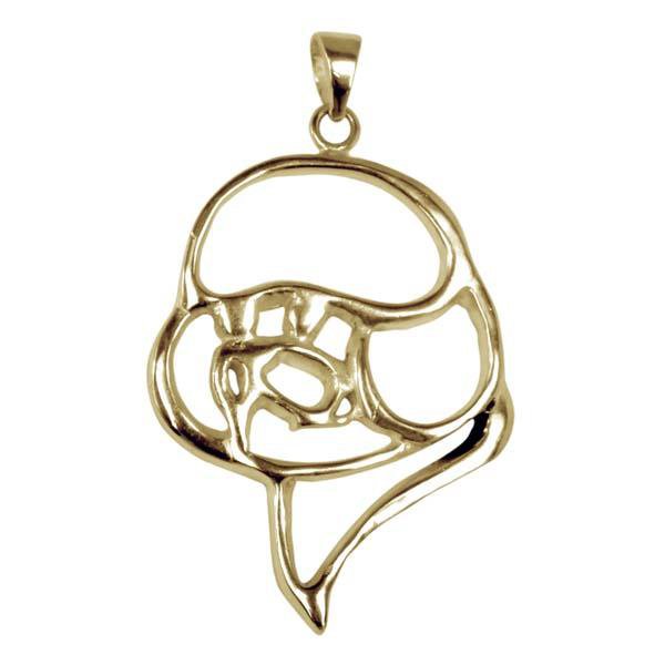 Bichon Frise 14K Gold Cut Out Pendant