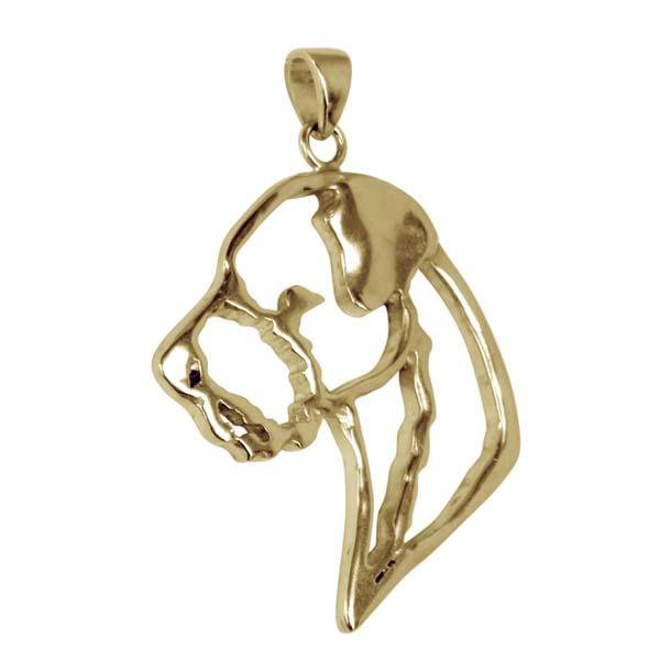Border Terrier 14K Gold Cut Out Pendant