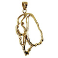Cavalier King Charles Spaniel 14K Gold Cut Out Pendant