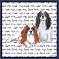 Cavalier King Charles Spaniel Love Text - Adult Unisex Crewneck Sweatshirt