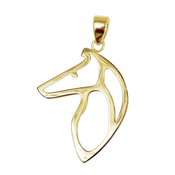 Collie 14K Gold Cut Out Pendant
