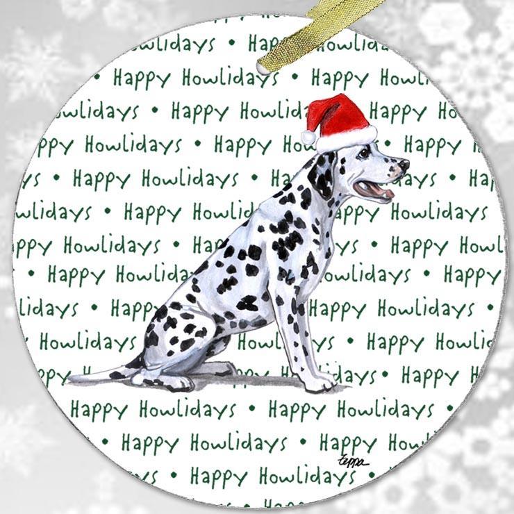 Dalmatian "Happy Howlidays" Ornament