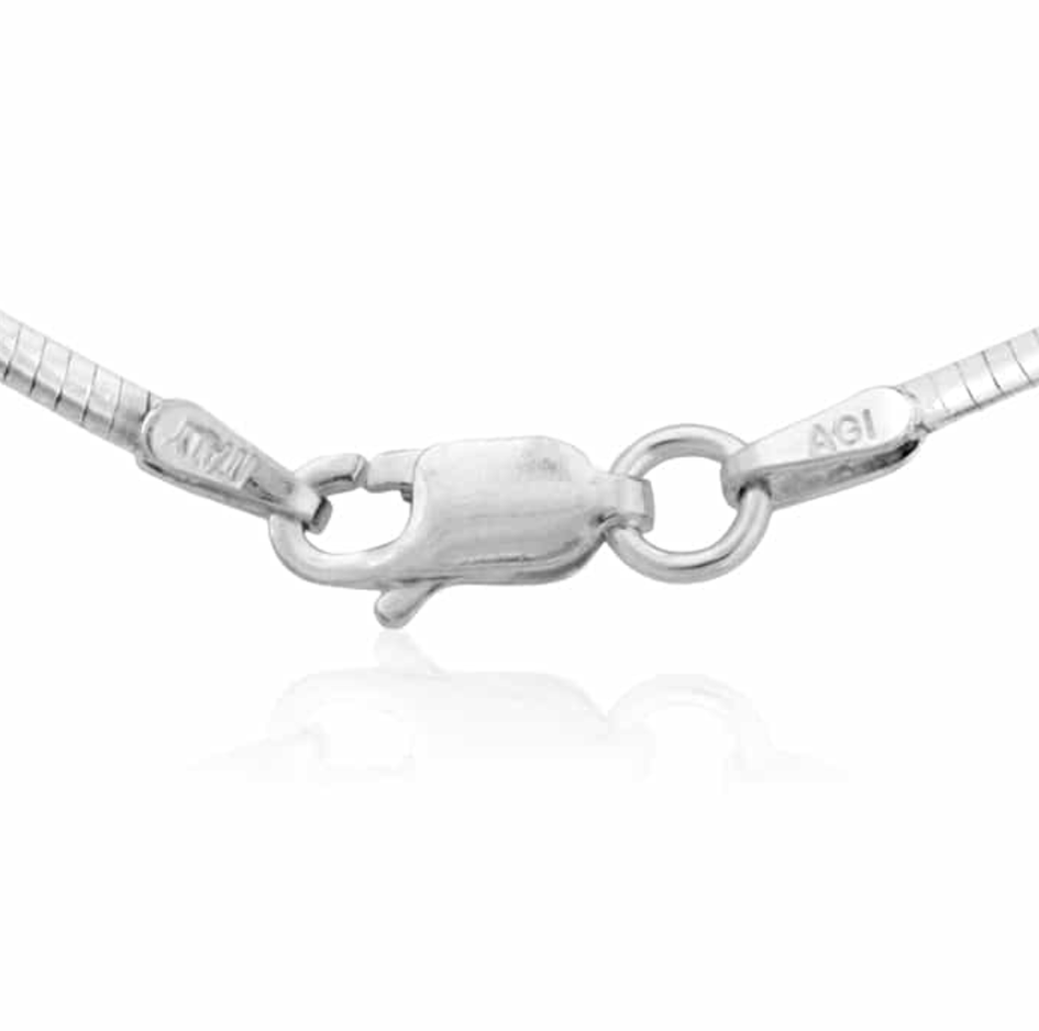 Sterling Silver 2mm Omega Chain