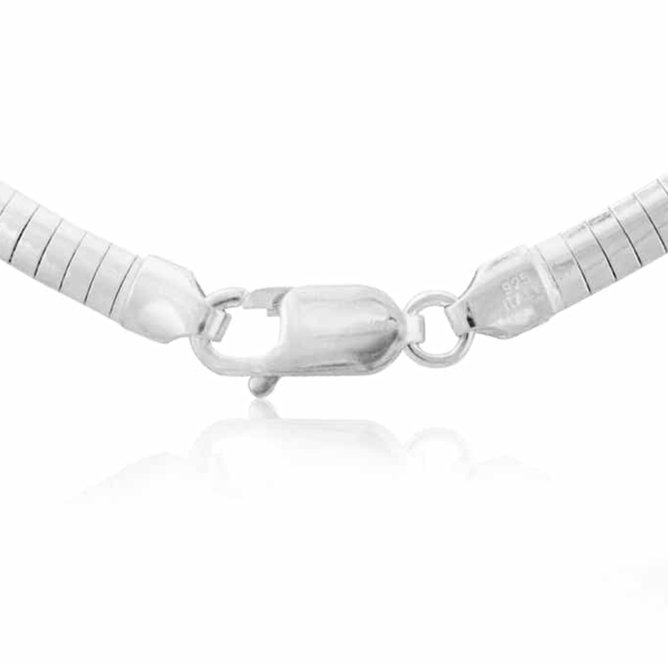 Sterling Silver 4mm Omega Chain