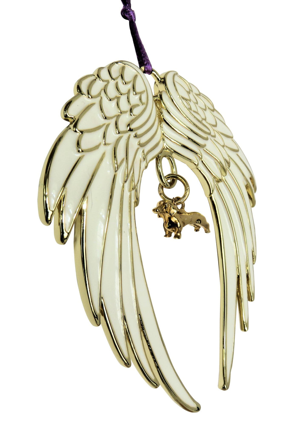 Dachshund Gold Plated Holiday Angel Wing Ornament
