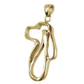 English Springer Spaniel 14K Gold Cut Out Pendant