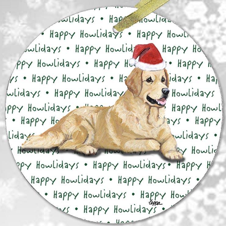 Golden Retriever "Happy Howlidays" Ornament