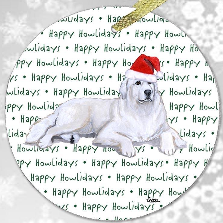 Great Pyrenees "Happy Howlidays" Ornament