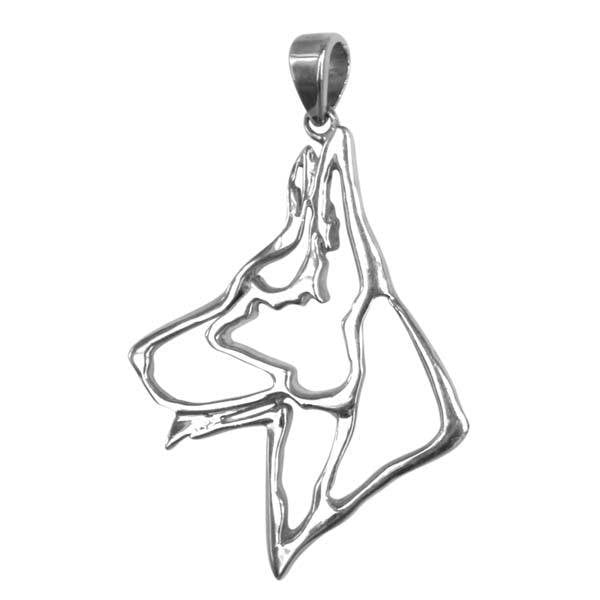 German Shepherd Dog Sterling Silver Cut Out Pendants