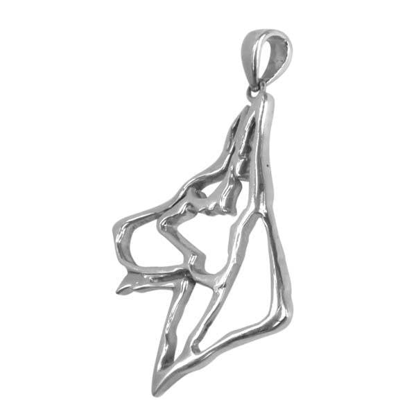 German Shepherd Dog Sterling Silver Cut Out Pendants
