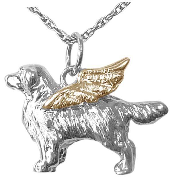 Golden Retriever Angel Charm