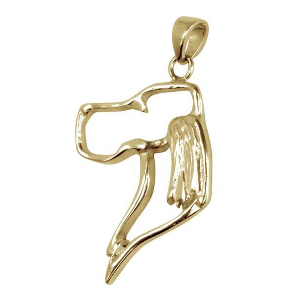 Gordon Setter 14K Gold Cut Out Pendant