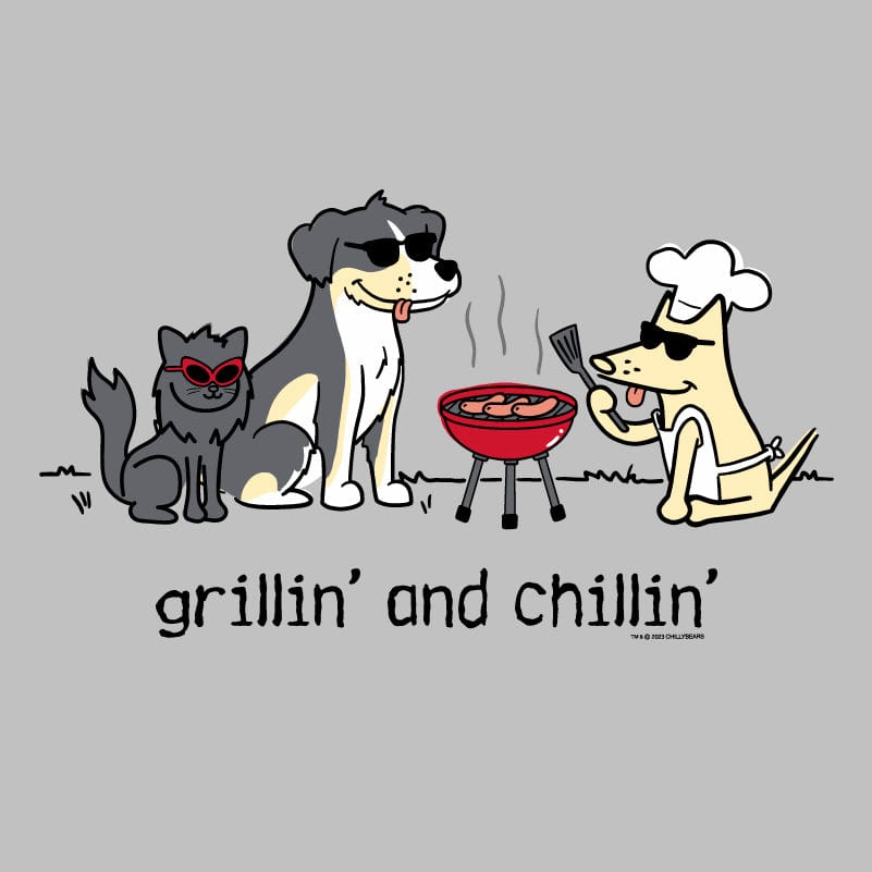 Grillin' And Chillin' - Ladies T-Shirt V-Neck