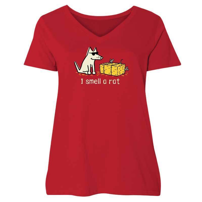 I Smell A Rat - Ladies Plus V-Neck Tee