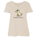 In October We Wear Pink - Ladies Curvy V-Neck Tee