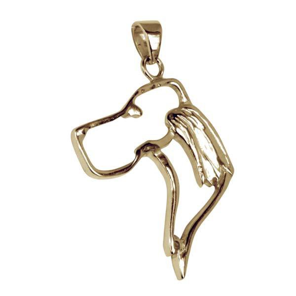 Irish Setter 14K Gold Cut Out Pendant