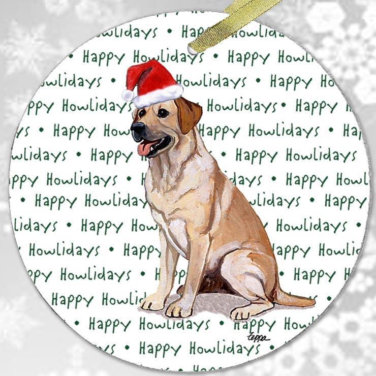 Labrador Retriever "Happy Howlidays" Ornament
