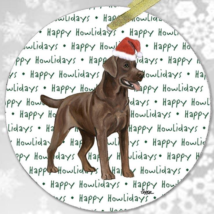 Labrador Retriever "Happy Howlidays" Ornament
