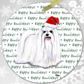 Maltese "Happy Howlidays" Ornament