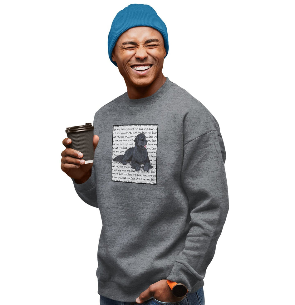 Newfoundland Love Text - Adult Unisex Crewneck Sweatshirt