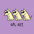 Oh Sit - Ladies T-Shirt V-Neck