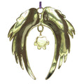 Dog Paw Gold Plated Holiday Angel Wing Ornament