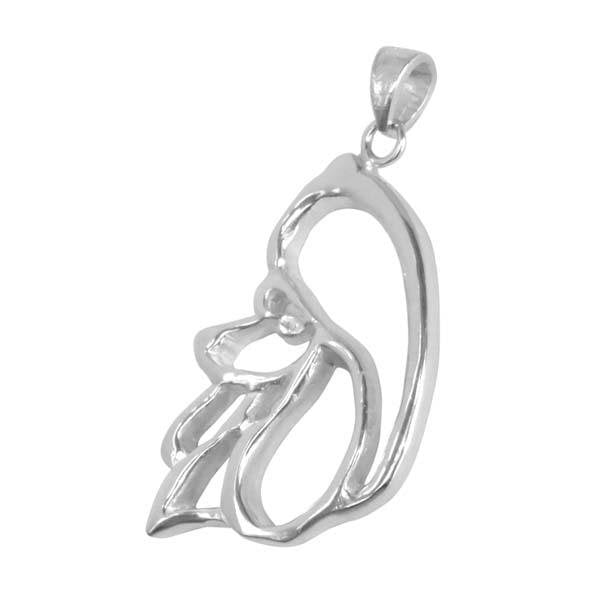 Poodle Sterling Silver Cut Out Pendants
