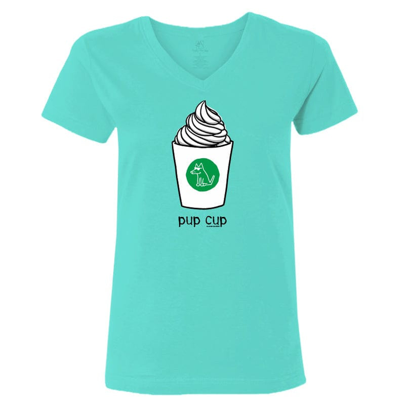 Pup Cup - Ladies T-Shirt V-Neck