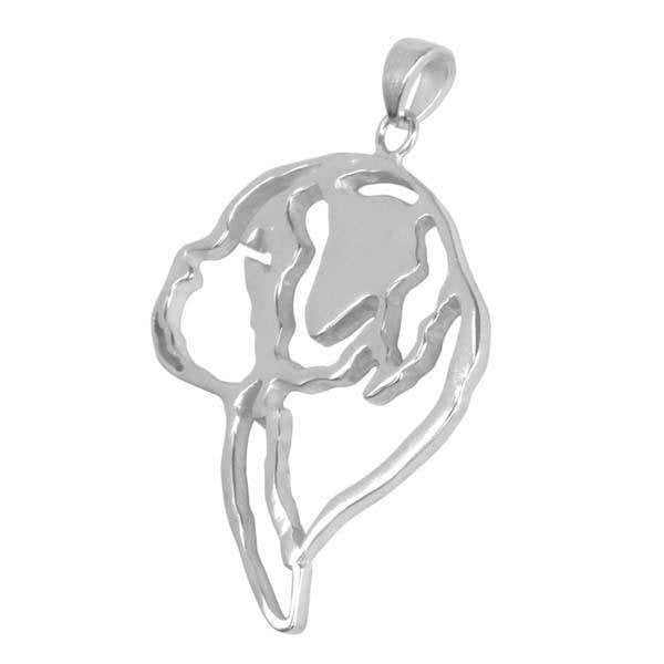 Saint Bernard Sterling Silver Cut Out Pendants