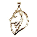 Samoyed 14K Gold Cut Out Pendant