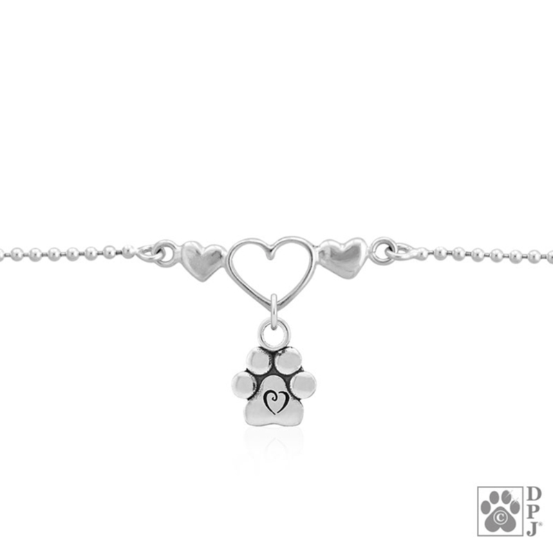One Love Paw Ankle Bracelet- Puppy Love