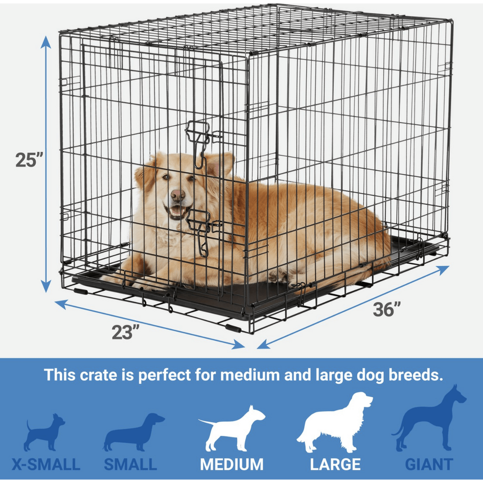 Frisco Fold & Carry Single Door Collapsible Wire Dog Crate
