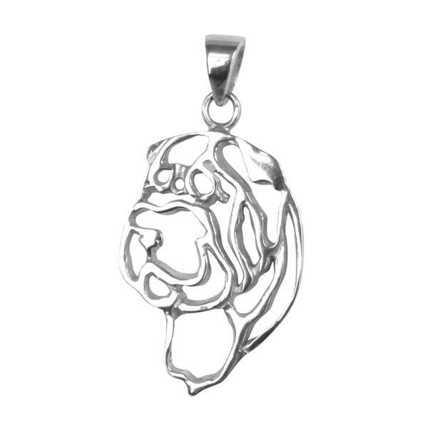 Chinese Shar-Pei Sterling Silver Cut Out Pendants
