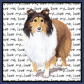 Shetland Sheepdog Love Text - Adult Unisex Crewneck Sweatshirt