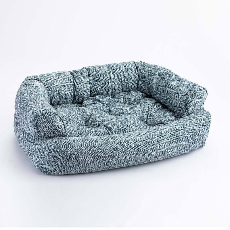 Overstuffed Luxury Dog Sofa in Show Dog Fabric