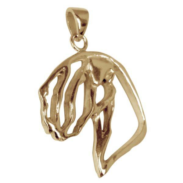 Soft Coated Wheaten Terrier  14K Gold Cut Out Pendant