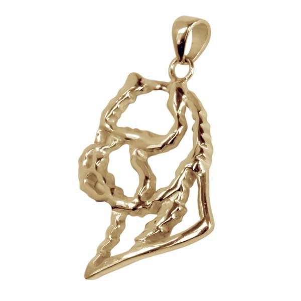 West Highland White Terrier 14K Gold Cut Out Pendant