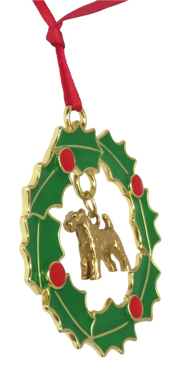 Airedale Terrier Wreath Ornament