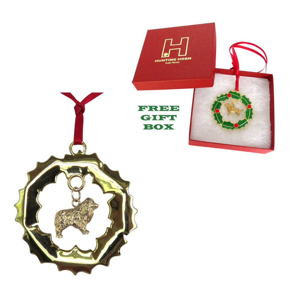 Australian Shepherd Wreath Ornament