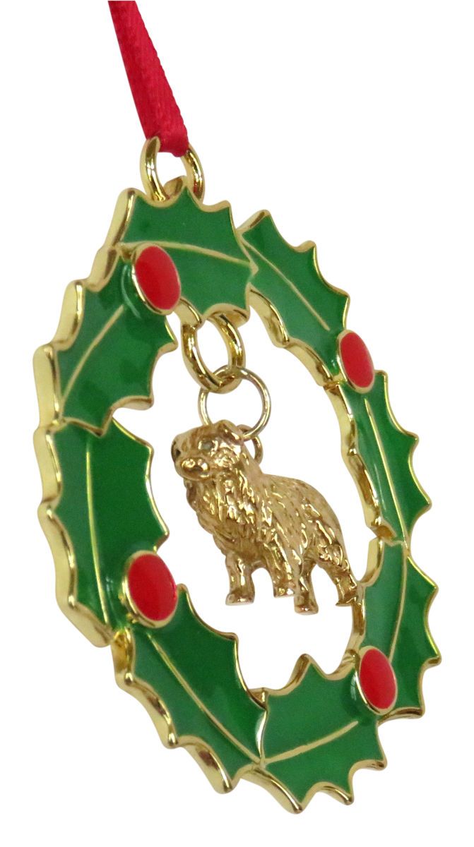 Australian Shepherd Wreath Ornament