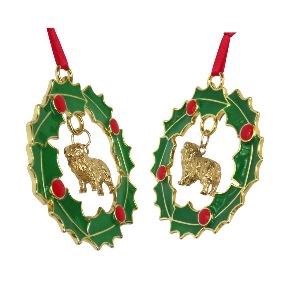 Australian Shepherd Wreath Ornament