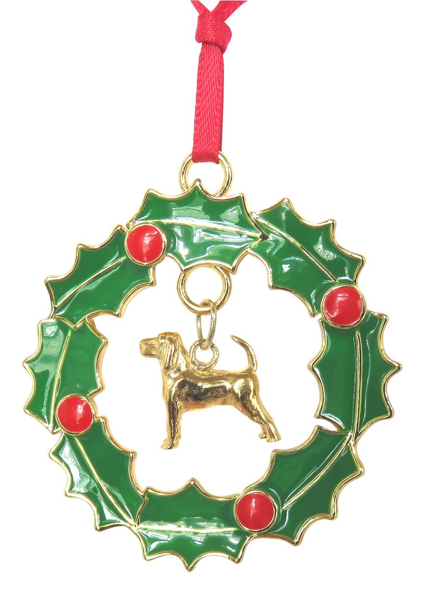 Beagle Wreath Ornament