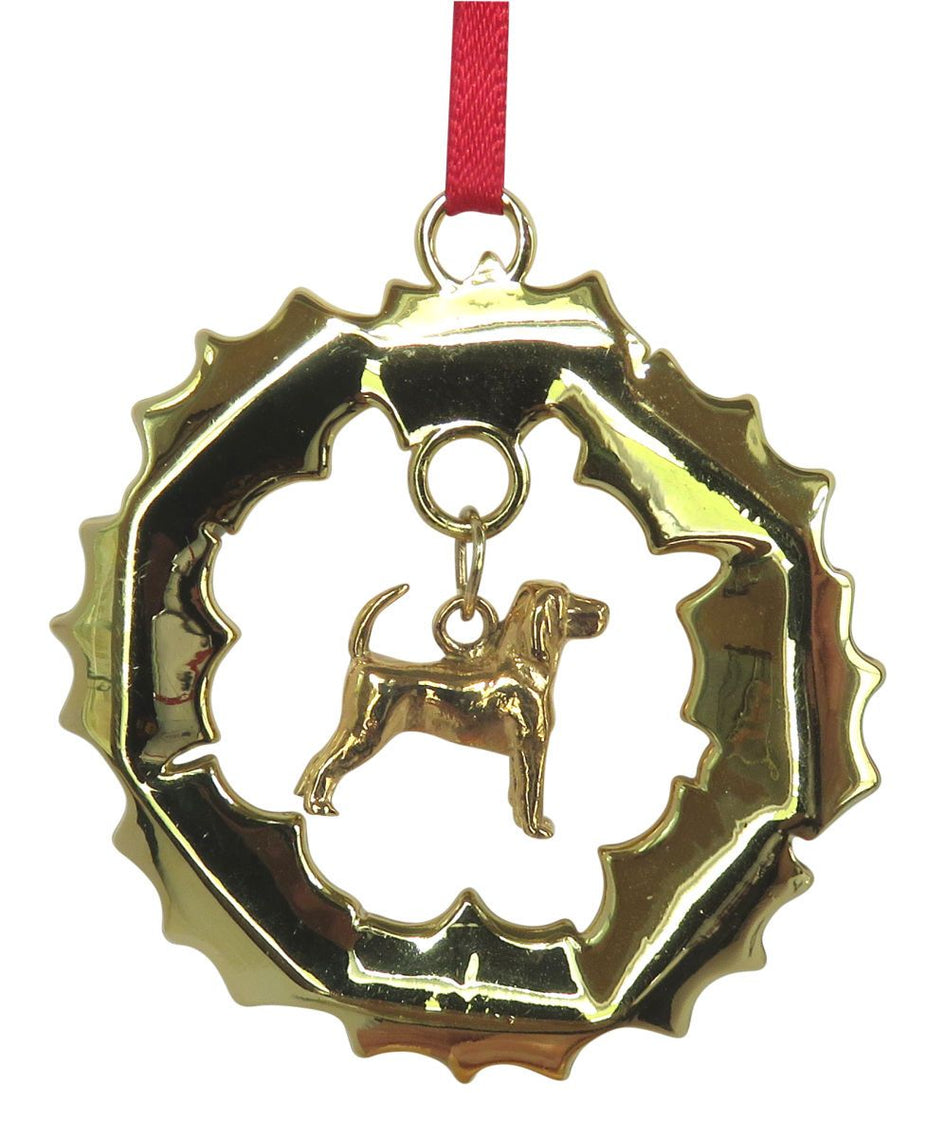 Beagle Wreath Ornament