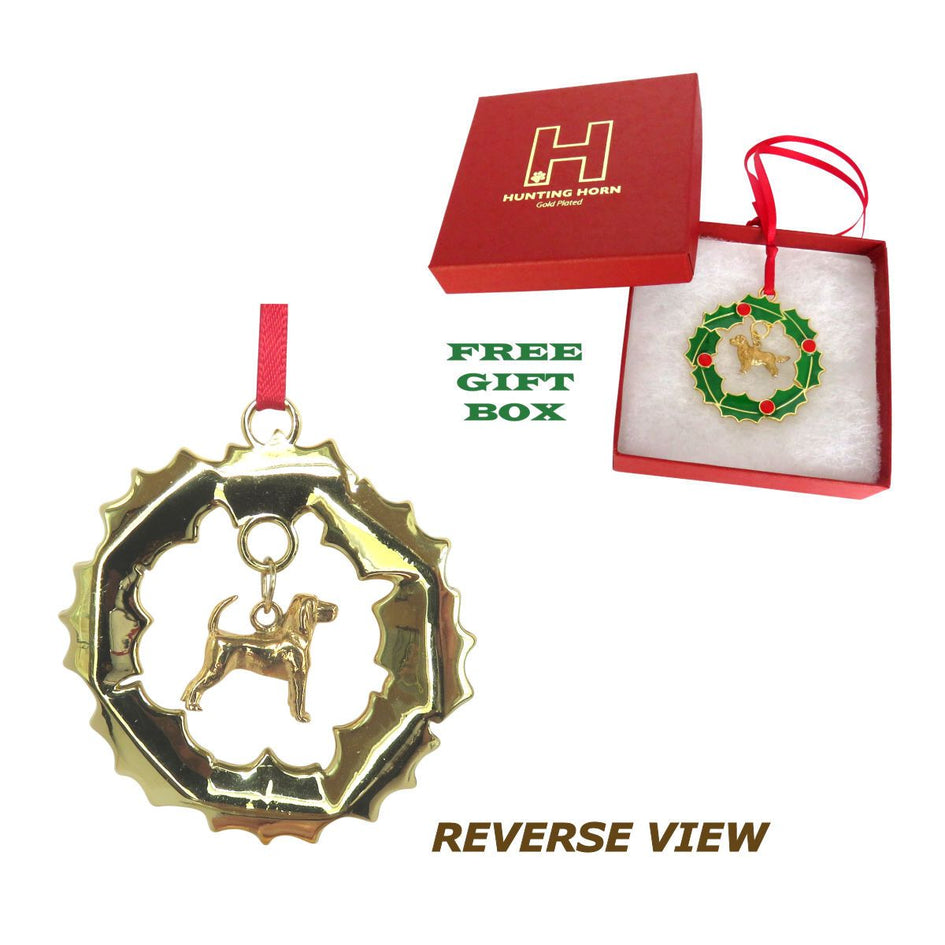 Beagle Wreath Ornament