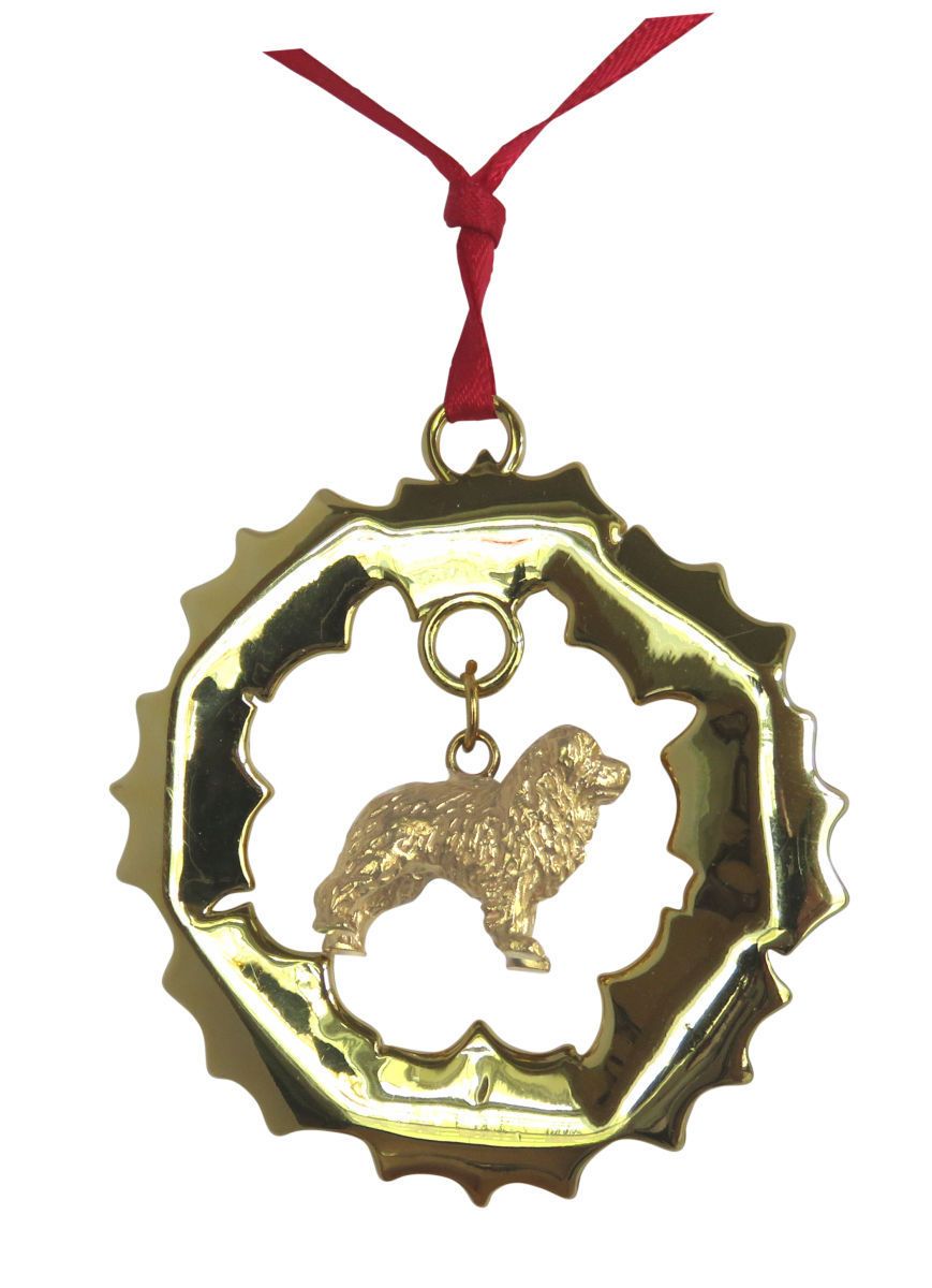 Bernese Mountain Dog Wreath Ornament