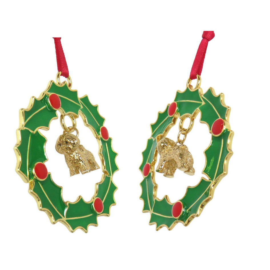 Bichon Frise Wreath Ornament