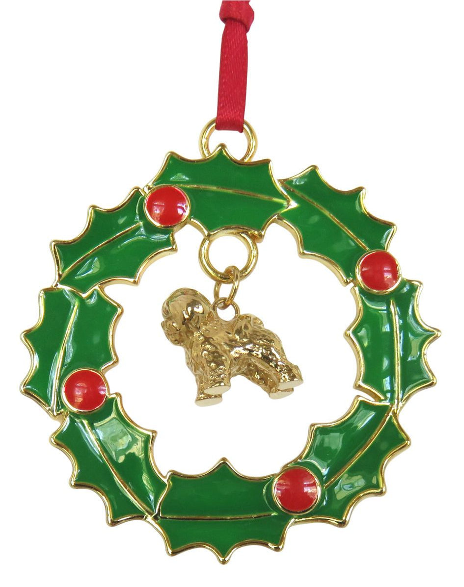 Bichon Frise Wreath Ornament